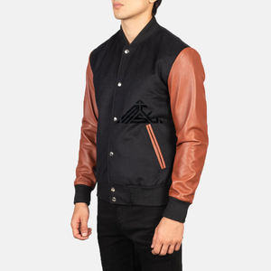 Heavy Duty <b>Black</b> Leather Jacket for Men with Full Customization Options Targeting Global Urban Streetwear Brands - Product Image 2