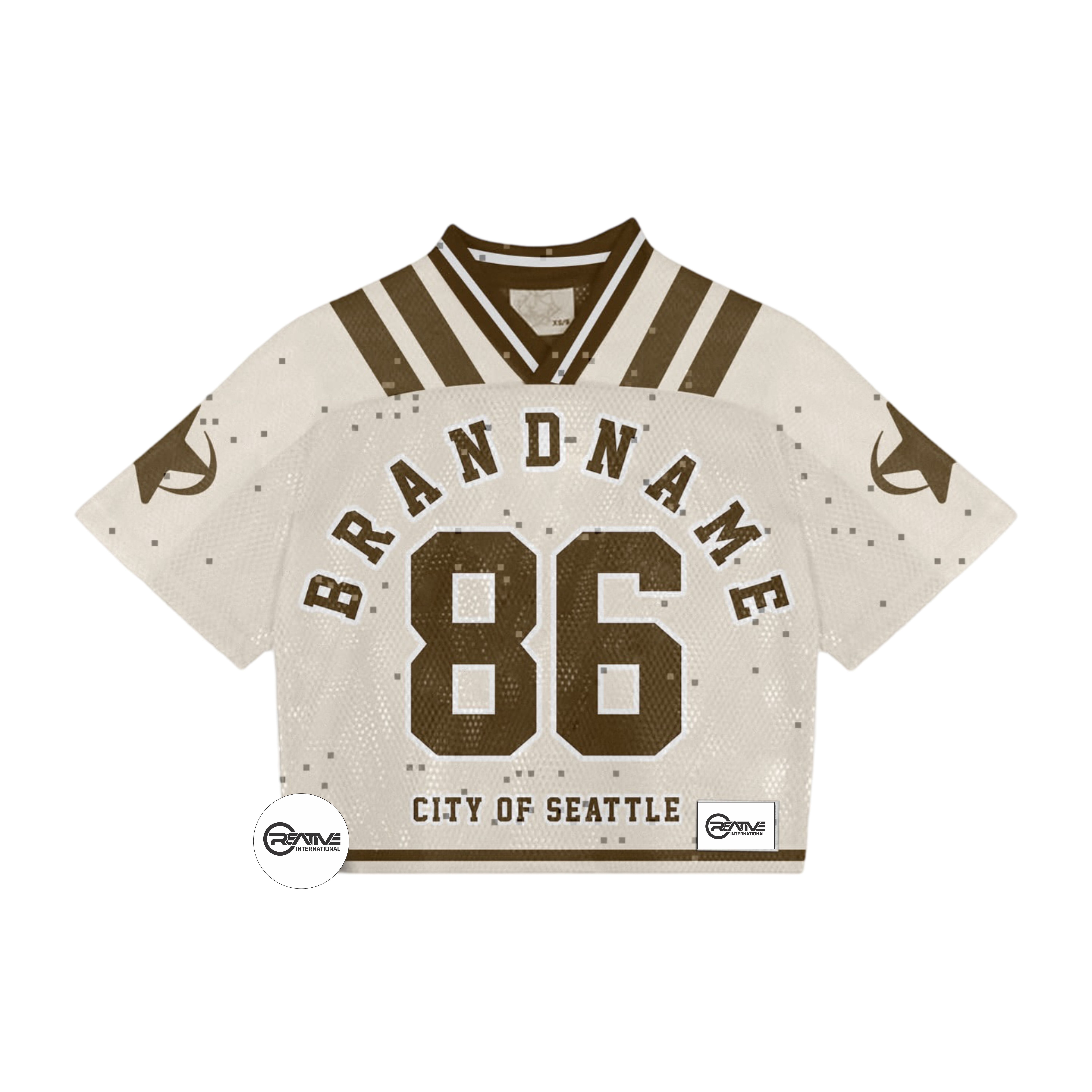 Shop Our Fashion Ribbed Neckline Football Jersey Boxy Fit