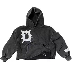 Trending Style Customized 100% Cotton Oversized Men Hoodie Sun Faded and Zip-up Stonewashed and Sand Washed Heavyweight GSM - Product Image 2