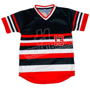 Maillot de baseball respirant cousu avec impression numérique par sublimation sur mesure OEM - Product Image 1