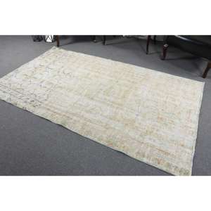 Tapis de 4,6 x 8,2 pieds, tapis turc vintage, tapis oriental blanc et vert - Product Image 2