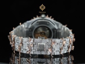 Reloj Mecánico de Lujo para Hombre de 41 mm con Incrustaciones de Oro y Moissanita, Resistente al Agua, Automático, con Fecha y Diseño de Espinas de Diamantes - Estilo Hip Hop - Product Image 6