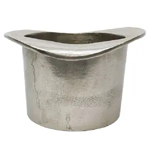 Alumínio Bowler Hat Wine Cooler Novo Design Cast Alumínio Metal Ice Wine Cooler Bucket para Restaurante Table Top