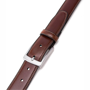 เข็มขัดหนังแท้สำหรับผู้ชายผู้หญิงกางเกงยีนส์ลำลองแบบทางการปรับได้สไตล์คลาสสิก - Product Image 3