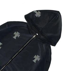 New Fashion <b>Christmas</b> Rhinestone Tracksuits Wholesale Stylish Streetwear Jogger Set Fitnesswear Gym Workout Tracksuits - Product Image 5