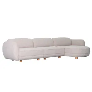 Premium Nordic Style Sofa Fabric & Leather Villa Application Living Room Sofas Branding Custom From Vietnam Manufacturer