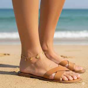 Tobillera Vintage Hip Hop Iced Out de Aleación para Mujer, Bañada en Plata con Piedra Natural y Cuerda, Joyería Streetwear - Product Image 2