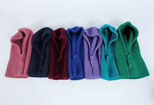 One Hole Knitted Pullover Cap Winter Warm Hooded <b>Scarf</b> Beanie Balaclava - Product Image 5