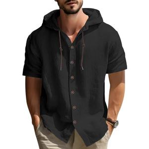 2025 verano hombres deportes viaje ocio manga corta sudadera moda versátil Sudadera con capucha camiseta moda ajuste suelto - Product Image 2