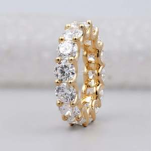 Anillo de Eternidad con Diamantes Cultivados en Laboratorio, Certificados por IGI, 10.70TCW, Corte Brillante D-E-F VVS-VS, Anillo de Boda - Product Image 5
