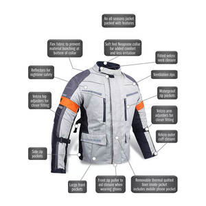 Chaqueta de Motociclismo Unisex de Alta Visibilidad, Impermeable, de Secado Rápido y Transpirable, Ropa Deportiva de Alta Calidad para Motociclismo, Textil para Carreras - Product Image 2