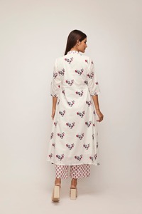 Lemon Rose Kurta Co-ord Set Indian Fashion Styling High End Quality <b>Kurti</b> and Pants From Indian Manufacturer - Product Image 5