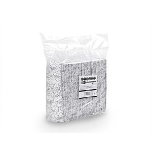 Sobre para Cubiertos con Servilleta, Blanco, 11x25cm, Plegable 1/6, con Impresión 'Buen Provecho', Papel Profesional, Empaquetado, B2B - Product Image 1