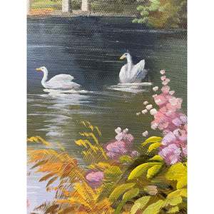 Dipinti a olio 36x24 pollici dipinti a mano 100% scena di primavera campo classico 3D pittura di paesaggio di arte della parete stampa fatta a mano - Product Image 4