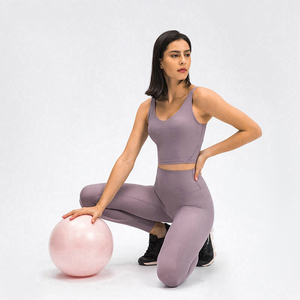 Soutien-gorge de sport en coton de haute qualité à séchage rapide pour femmes XL Compression respirante rembourrée couleur unie impression sans manches Yoga pour adultes - Product Image 5