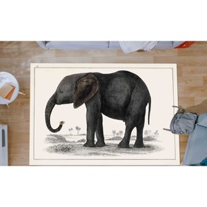 Tapis imprimé avec dessin d'éléphant pour l'extérieur, décoration de salon, salle à manger, tapis en chenille - Product Image 4