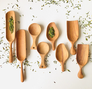 Cuchara de madera Cuchara Rústica Agarre cómodo Herramienta de cocina Herramientas de medición perfectas Artesanía Venta más vendida - Product Image 1