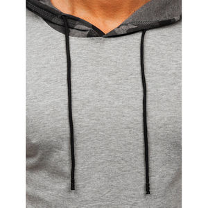 T-shirt à capuche d'hiver pour hommes avec fermeture éclair tissu polaire respirant et écologique tenue décontractée logo imprimé en gros - Product Image 2