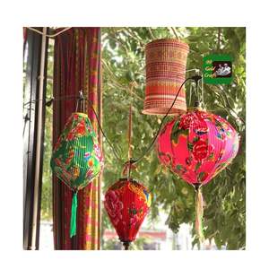 HOT <b>SALE</b> 2025 VIETNAM MOUNTAINOUS BROCADE FABRIC <b>LANTERN</b> QUICK <b>SALE</b> SPECIAL EVENT DECORATION HANGING <b>LANTERNS</b> - Product Image 1
