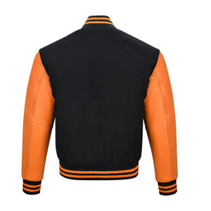 Chaqueta universitaria de béisbol de manga larga con últimos diseños personalizados al por mayor para hombre y mujer Chaquetas universitarias lisas en blanco con letras - Product Image 3