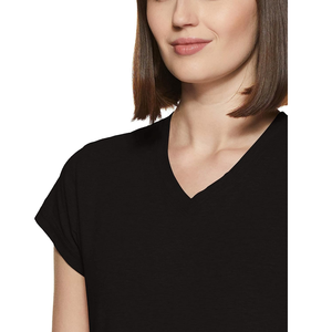 OEM Service Camiseta de talla grande ajustada a la moda para mujer Diseño personalizado Impreso Sólido Cómodo Estilo informal Opciones - Product Image 5