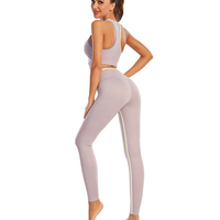 Ensemble de vêtements de fitness sans couture 2 pièces pour femme Short de sport à imprimé asymétrique avec logo avant et taille Yoga respirant 100% nylon