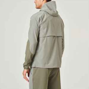 Customizable High Street <b>Men's</b> <b>Lightweight</b> Windbreaker <b>Jacket</b> Quick Dry Hooded Sports Breathable Plain Dyed Winter High - Product Image 6