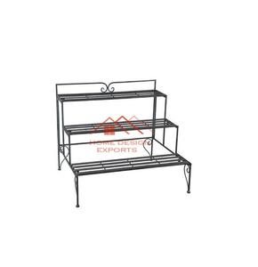 Estante decorativo para el hogar de estilo moderno para accesorios de cocina, estante de Metal, soporte con acabado negro, estante de exhibición de suelo - Product Image 1