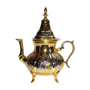 Ensemble théière et café en laiton personnalisé avec lettrage en cuivre accessoire de table de cuisine en métal fait main écologique - Product Image 1