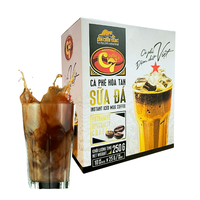 Hucafood 3 en 1 Café helado de chocolate con leche de Vietnam Dulce sabor rico con crema de calidad y azúcar