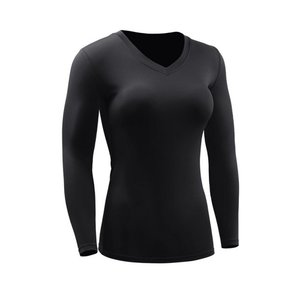 Nouveauté personnalisation Fitness course Compression chemise de Yoga à manches longues femmes sport Yoga entraînement Fit t-shirt femmes - Product Image 2