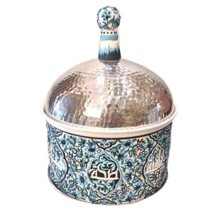 Plat de service polyvalent en métal argenté en forme de dôme pour hotpot, 1 pièce, vente en gros - Product Image 1