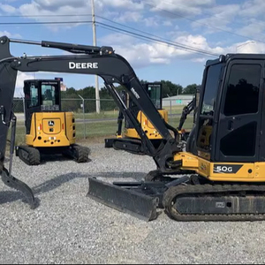 Mini-excavatrice John Deere 50G d'occasion, 36 tonnes, moteur Yanmar, haute efficacité, qualité supérieure, équipement de construction compact, pompe à engrenages - Product Image 1