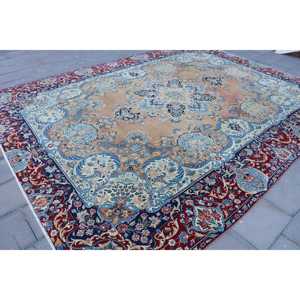 Alfombra Turca de 9.6x11.9 pies, Alfombra Vintage Extra Grande, Alfombra de Lana Azul y Roja de Estilo Suroeste - Product Image 3