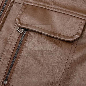 Fashion Custom Made Cow Hide Leather <b>Vest</b> <b>Men</b> Slim Fit Winter Casual Outerwear High Quality Breathable Made in Pakistan - Product Image 2