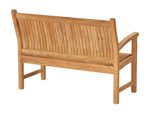 Elegante y Moderno Banco de Jardín de Teca de 120 cm, Asiento Duradero y Confortable para Uso en Exteriores, Parques, Hoteles, Villas, Modelo ID CV Qirana QG-BN048 - Product Image 4
