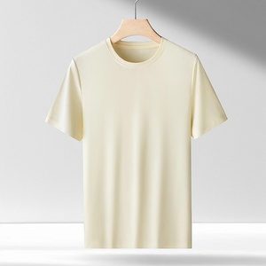High Quality Men's T-Shirts Top Cotton Printed Plain Casual Neck Short Sleeve Breathable Jersey <b>Tshirts</b> - Product Image 2