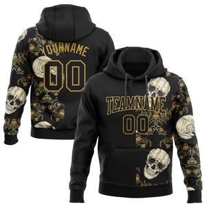 Directo industria venta al por mayor 3D bordado personalizado cosido rojo blanco-oro fútbol pulóver Sudadera con capucha - Product Image 2