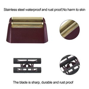 Lot de 2 Lames et Grilles de Rechange Professionnelles pour Rasoir Électrique, Rouge, Lavable, pour le Visage - Product Image 6