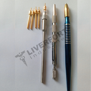 Poinçons de greffe capillaire FUE en acier inoxydable de haute qualité, tailles 0,8 mm, 0,9 mm, 1,0 mm, lisses, revêtement PVD, poignée manuelle, lot de 4, chirurgical - Product Image 3
