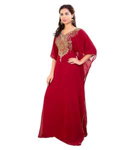 Caftán islámico marroquí de playa elegante moderno hasta el suelo de manga larga para vestido de mujer - Product Image 3