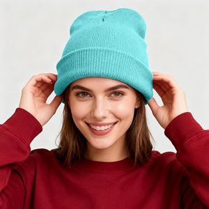 Gorro de Punto Jacquard Transpirable e Impermeable de Lana/Algodón, Diseño Nuevo 2025, Alta Calidad, Unisex, para Adultos, Servicio OEM - Product Image 2