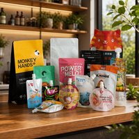 Sachet d'emballage alimentaire personnalisé en gros avec bec verseur, pochette souple verticale pour jus, café, gelée, noix - Fabricant OEM