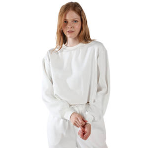 Sudadera con capucha de forro polar informal de manga larga para mujer OEM de marca personalizada-Impresión personalizable transpirable de secado rápido ecológica - Product Image 2