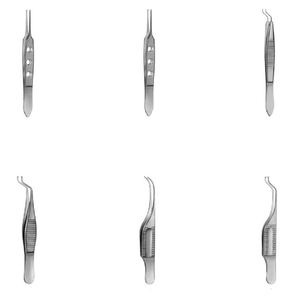 Forceps d'Iris Bishop-Harmon droits 1x2 dents 8,5 cm, Forceps d'Iris Gill-Hess dents vers le bas 1x2 dents 7 cm, Forceps d'Iris Gill incurvé - Product Image 1