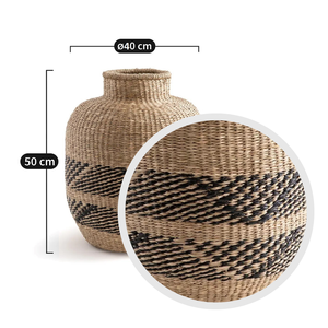 Herbe de mer grand vase décor à la maison artisanat fabriqué au Vietnam matériau écologique pour la décoration de la maison et la décoration de la vaisselle en gros - Product Image 2