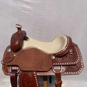 Conjunto de Silla de Montar Western de Cuero Premium con Diseño Artístico y Detalles en Madera |   Juego de Herrajes de Acero Inoxidable Hechos a Mano para Montar a Caballo - Product Image 3