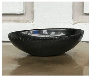 Vente chaude de luxe corne de buffle bol oblong décoratif naturel ondulant les lèvres rasage inde article chaud à la mode - Product Image 1