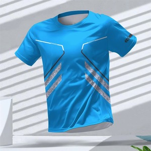 Venta caliente nueva camiseta para adultos transpirable de secado rápido ropa de Fitness para correr al aire libre deportes ropa Casual patrón impreso - Product Image 2