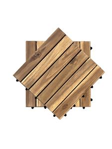 Baldosas de Madera de Acacia Vietnamita para Exteriores, Impermeables, Antideslizantes, Enclavables, de 18 mm, 300x300 mm, Acabado Mate - Product Image 4